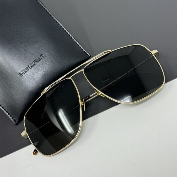 Saint Laurent Gold Pilot SL298 004 60-12-145 Sunglasses Misding Temple Tip Save - Picture 1 of 16